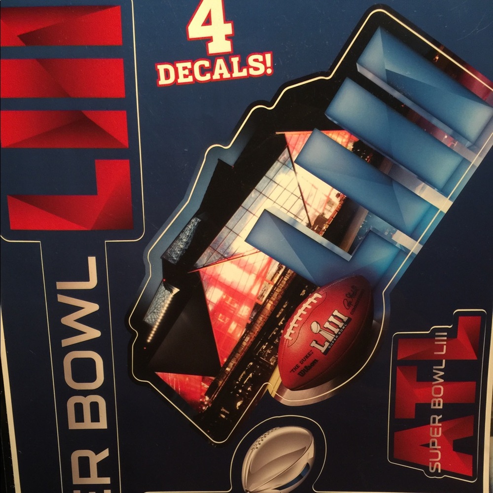 NFL SUPER BOWL 53 ATLANTA 4 DECALS SET